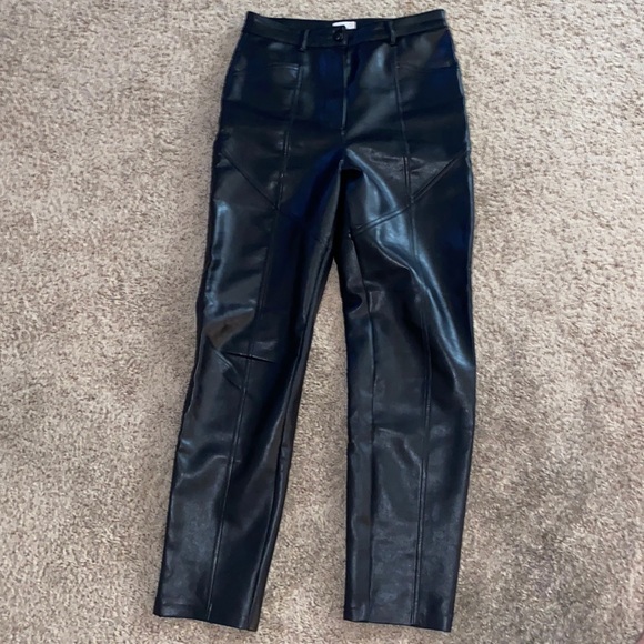 Aritzia Rebel Pant Size 6 Black Vegan Leather - Picture 1 of 4